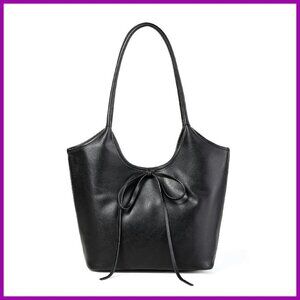 Large Capacity Vintage French Bow Tote Bag Hobo Shoulder Purse Satchel